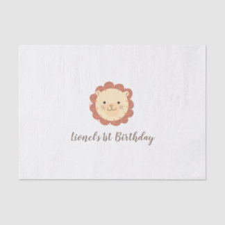 Cute Personalized Little Lion Tissue Paper