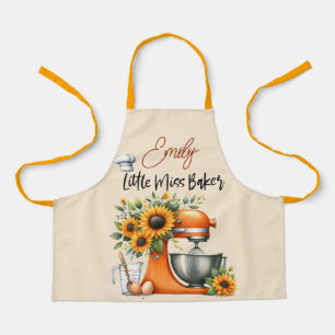 Cute Personalized Little Miss Baker Apron