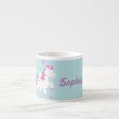 Cute Personalized Magical Unicorn Espresso Mug (Front)