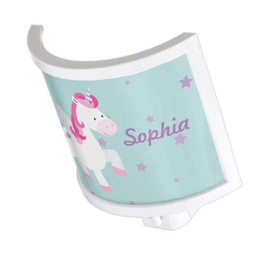 Cute Personalized Magical Unicorn Light Night (Angled)