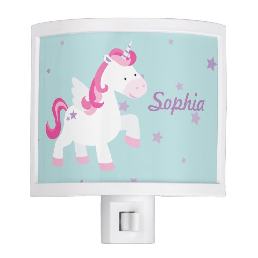 Cute Personalized Magical Unicorn Light Night (Front)