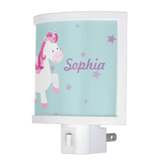 Cute Personalized Magical Unicorn Light Night (Left)