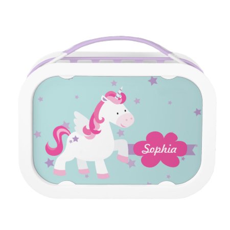 Cute Personalized Magical Unicorn Lunchbox