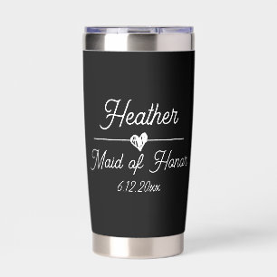 Cute Personalized Maid of Honor Insulated Tumbler