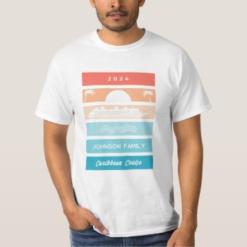 Cute Personalized Matching Cruise Ship Family  T-shirt by HappyThoughtsShop at Zazzle