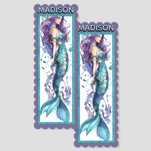 Cute Personalized Mermaid Bookmarks