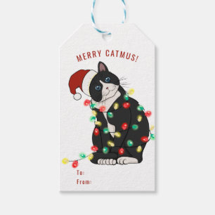 Cute Personalized Merry CatMus Funny Christmas Gift Tags
