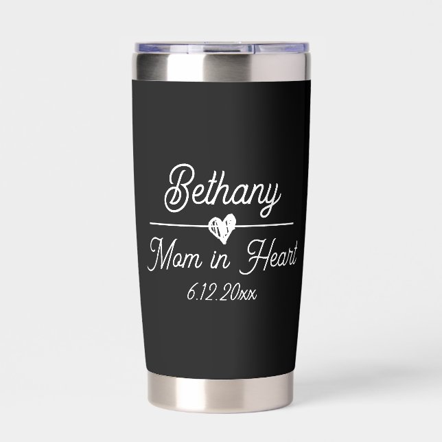Cute Personalized Mom in Heart Insulated Tumbler (Front)