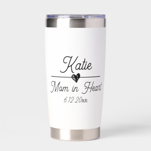 Cute Personalized Mom in Heart Insulated Tumbler