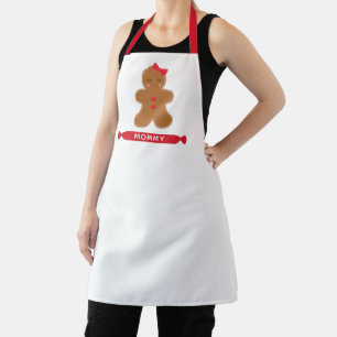 Cute Personalized Mommy Family Christmas Apron