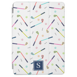 Cute Personalized Monogram Golf Pattern Women iPad Air Cover