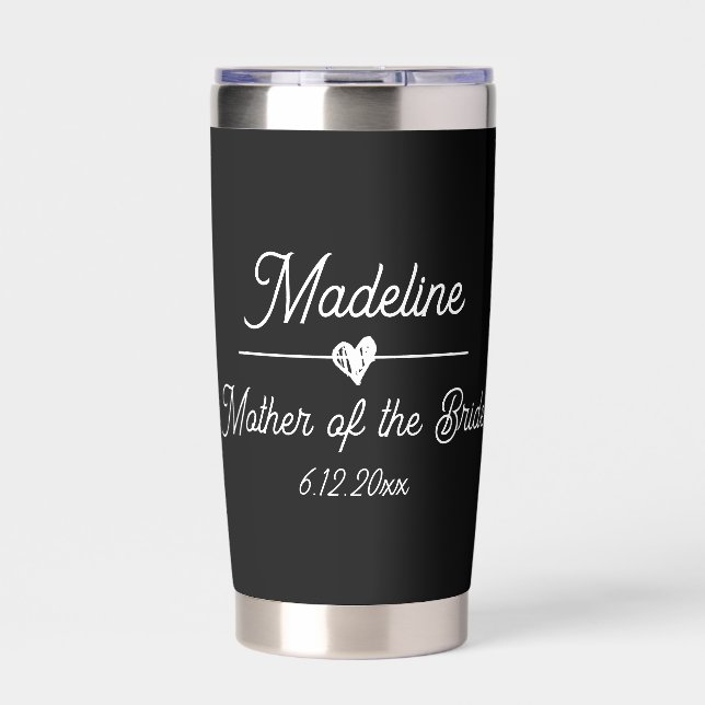 Cute Personalized Mother of the Bride Insulated Tumbler (Front)
