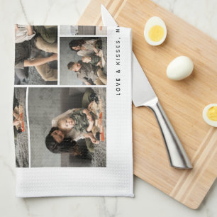Cute Personalized Mothers Day Family Photo Kitchen Towel