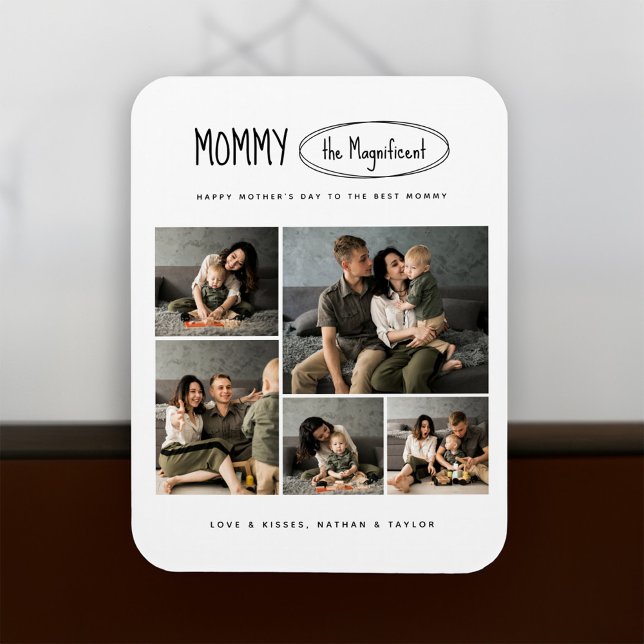 Cute Personalized Mothers Day Family Photo Magnet (Creator Uploaded)