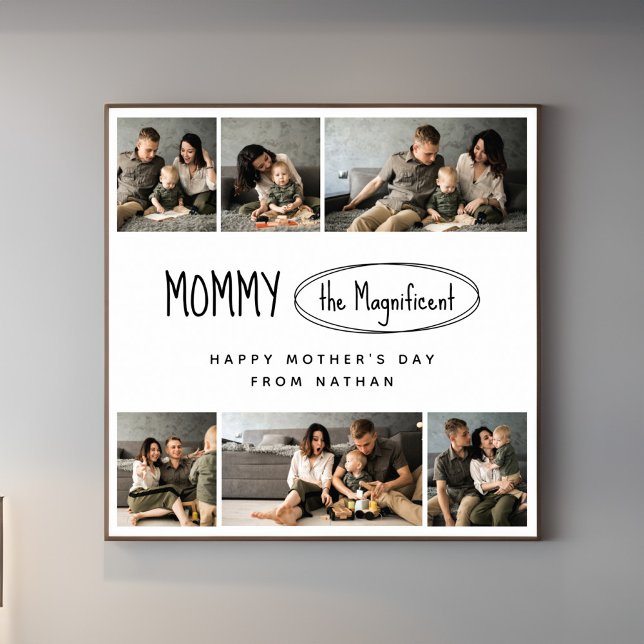 Cute Personalized Mothers Day Family Photo Poster (Creator Uploaded)