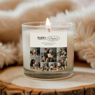 Cute Personalized Mothers Day Family Photo Square Sticker