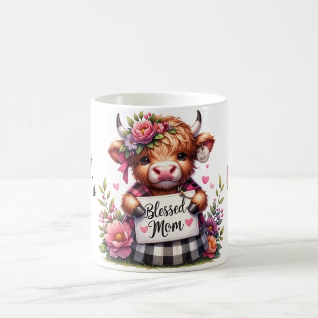 Cute Personalized Mother's Day Quote/Cow Coffee Mug (Center)