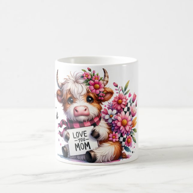 Cute Personalized Mother's Day Quote/Cow Coffee Mug (Center)