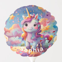 cute personalized name birthday colorful unicorn