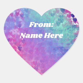 Cute Custom Name Colorful Valentines Hearts