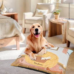 Cute Personalized Name Dog Puppy Pillow Bed