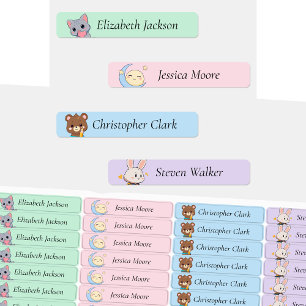 Cute Personalized Name Kids' Labels
