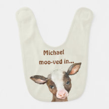 Cute Personalized Name Moo-ved In Cow