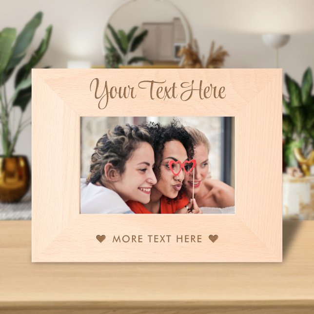 Cute Personalized Name Text Typography Script  Engraved Frames (Creator Uploaded)