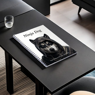 Cute Personalized Ninja Dog Husky Notebook