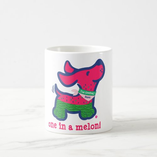 Cute Personalized One In A Melon Dog Silhouette Coffee Mug