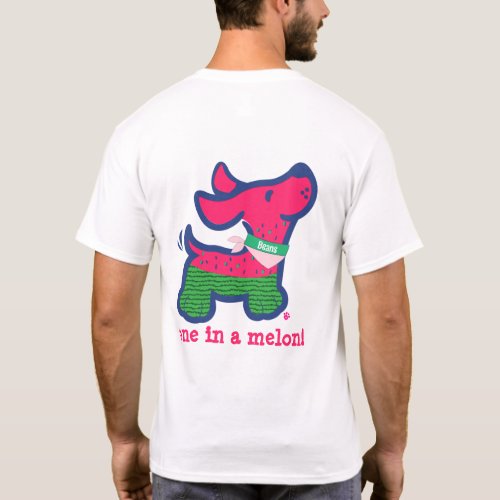 Cute Personalized One In A Melon Dog Silhouette T_Shirt