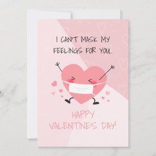 Cute Personalized Pandemic Valentine's Day Heart Holiday Card