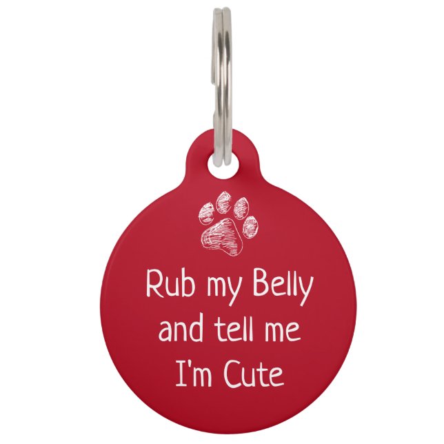 Cute Personalized Pet Dog Name Tags Funny Puppy (Front)