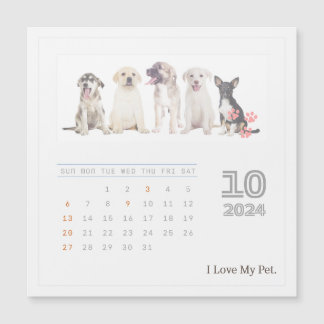 Cute Personalized Pet Lovers 2024 Photo Calendar
