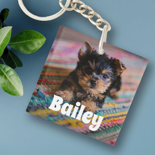 Cute Personalized Pet Photo Keychain