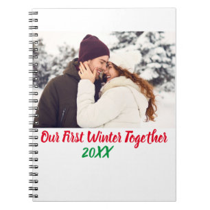 Cute Personalized Photo and Text Modern Notebook