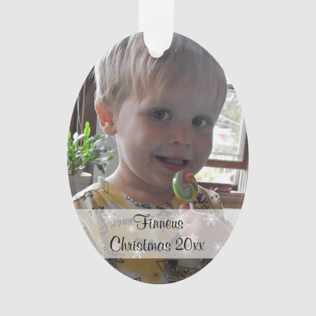 Cute Personalized Photo Christmas Keepsake Ornament (Front)