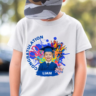 Cute Personalized Photo Kindergarten Graduation T-Shirt