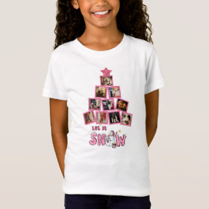Cute Personalized Photo Let it Snow Holiday T-Shirt