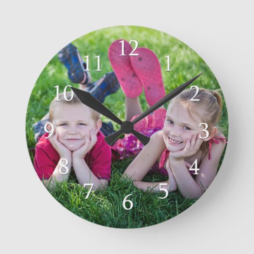 Cute Personalized Photo Round Clock