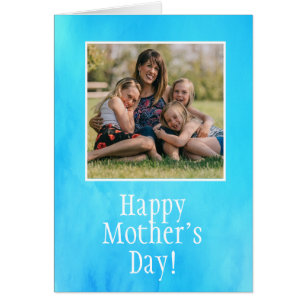 Cute Personalized Photo Watercolor Mothers Day