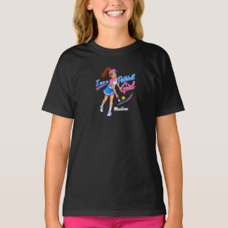 Cute Personalized Pickleball Girl's T-Shirt