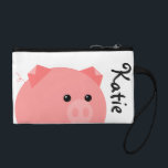 Cute Personalized Pig Clutch<br><div class="desc">Pigs decorate this cute clutch personalized with your name.</div>