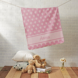 Cute personalized pink angel pattern baby blanket