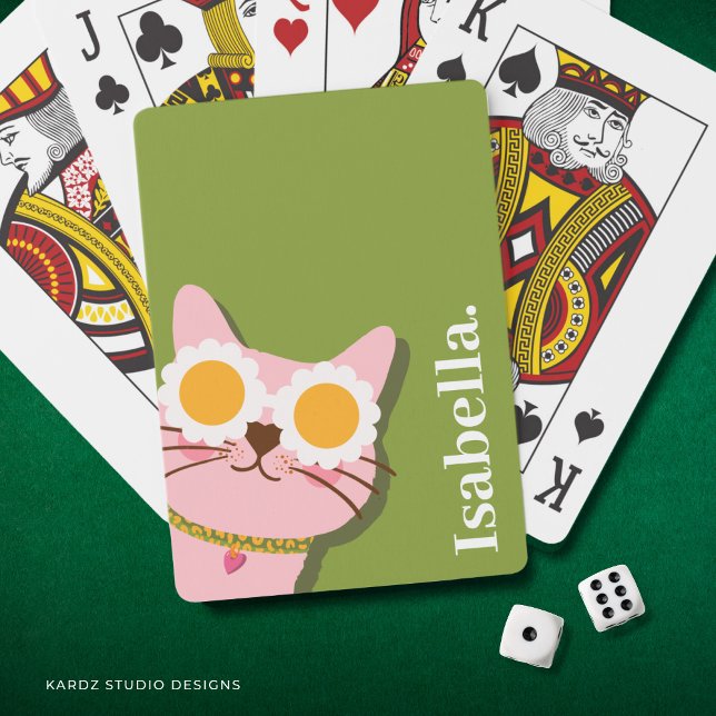 Cute Personalized Playing Cards (Personalize with a girl name)
