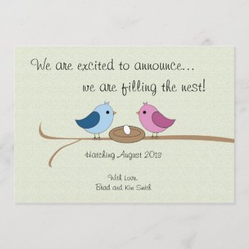 Cute Personalized Pregnancy Announcement by FuzzyFeeling at Zazzle