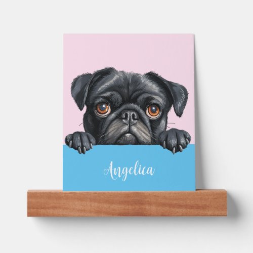 Cute Personalized Pug Picture Kids Room Decoration Picture Ledge