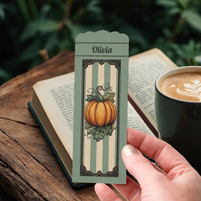 Cute Personalized Pumpkin Bookmark  (Creator Uploaded)