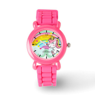 Cute Personalized Rainbow Unicorn Watch