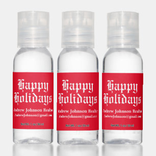 Cute Personalized Realtor Holiday Gift Giveaway Hand Sanitizer